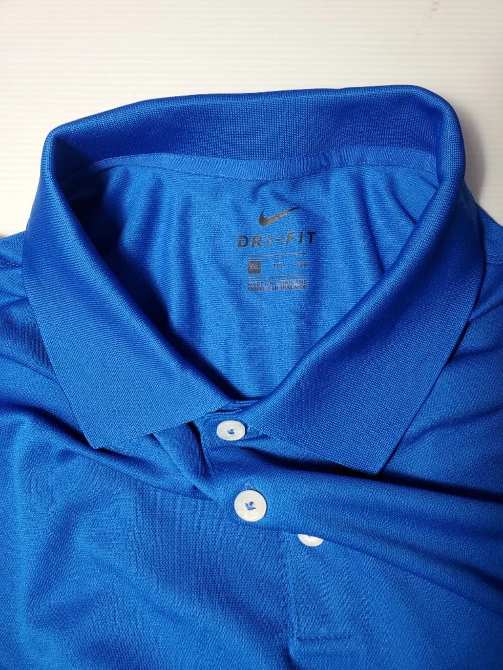 NWT Nike Stretch Tech Long Sleeve Polo Shirt Men's XXL Sapphire Blue Dri-Fit
